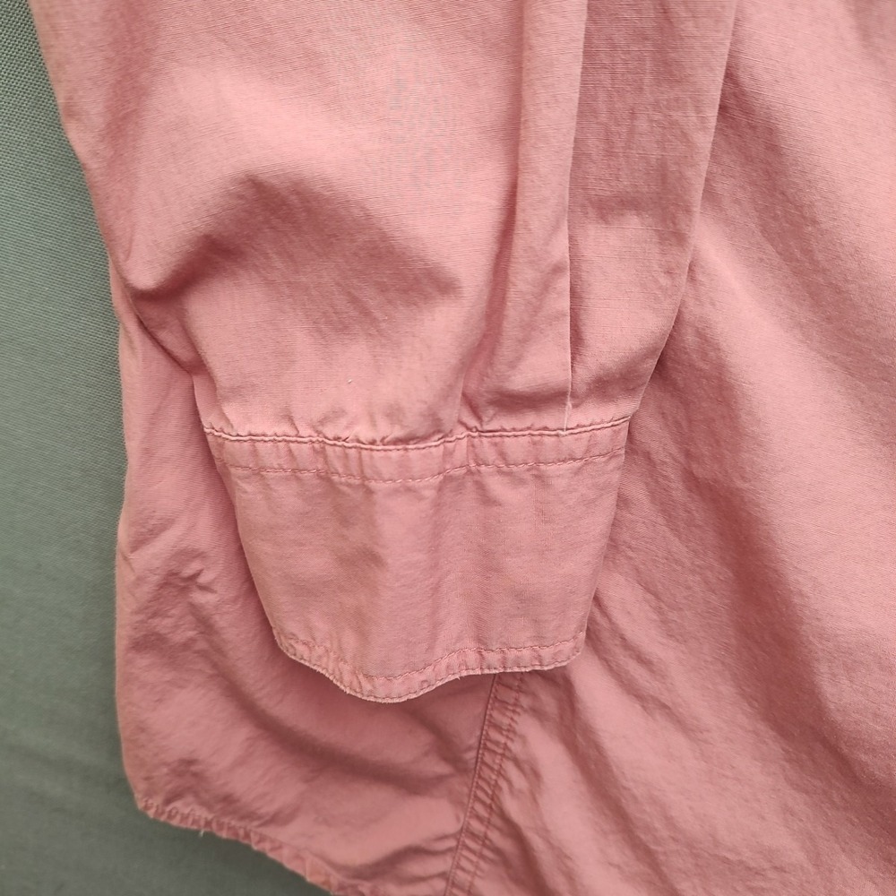 Orvis Mens Coral Button Up Shirt Long Sleeve With Stain Size Medium - Picture 16 of 16
